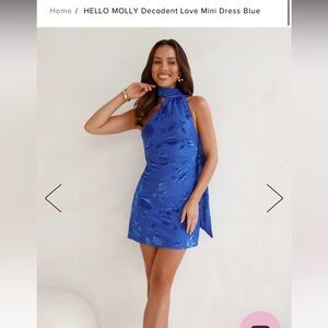 Hello Molly Decadent Love Mini Dress Blue